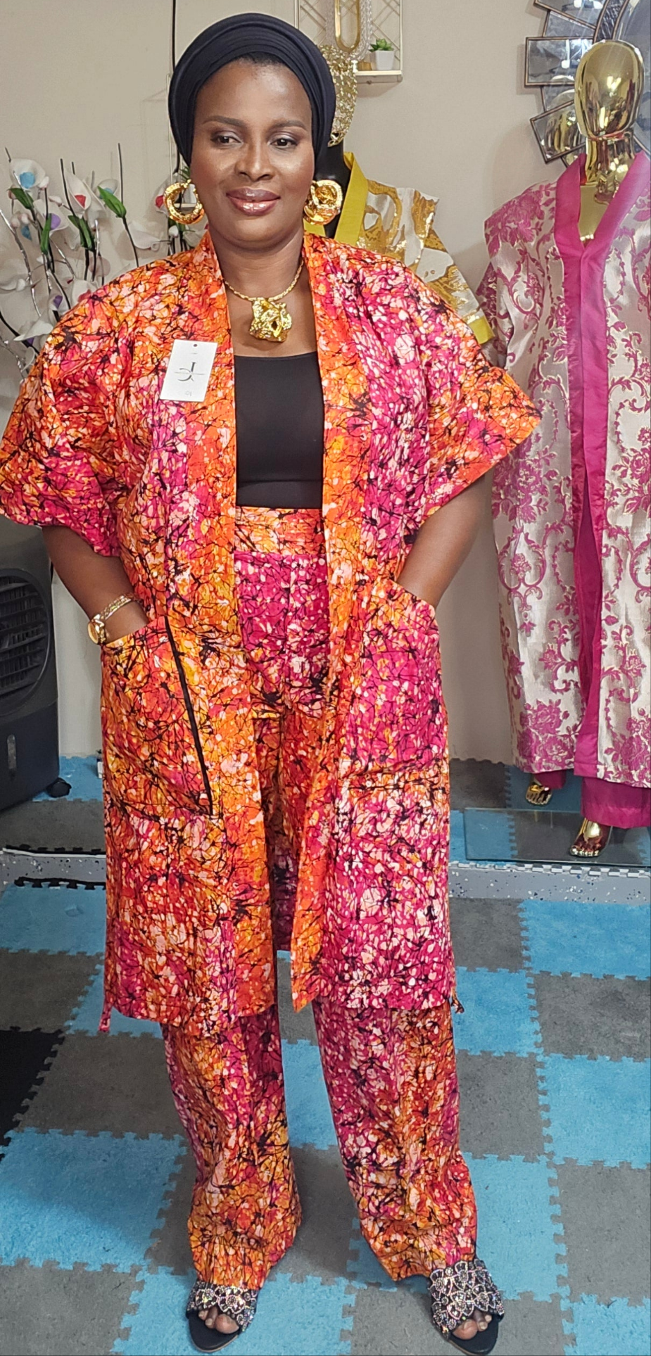 Ankara kimono set