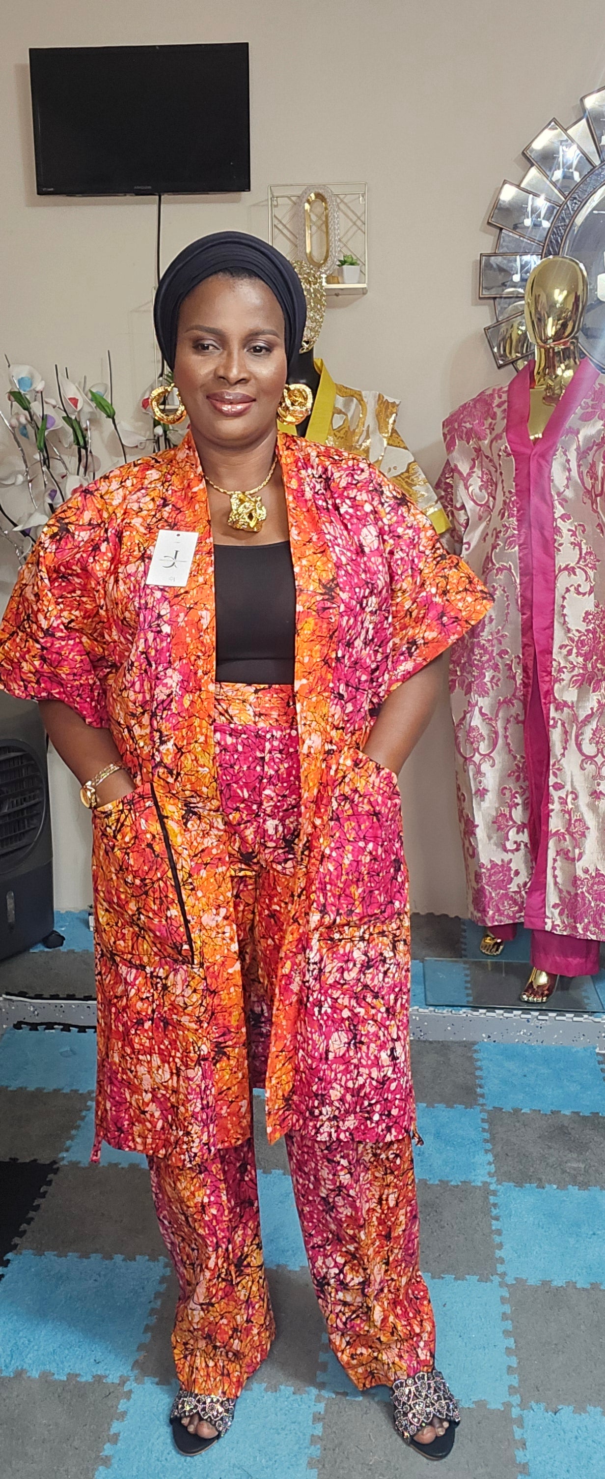 Ankara kimono set