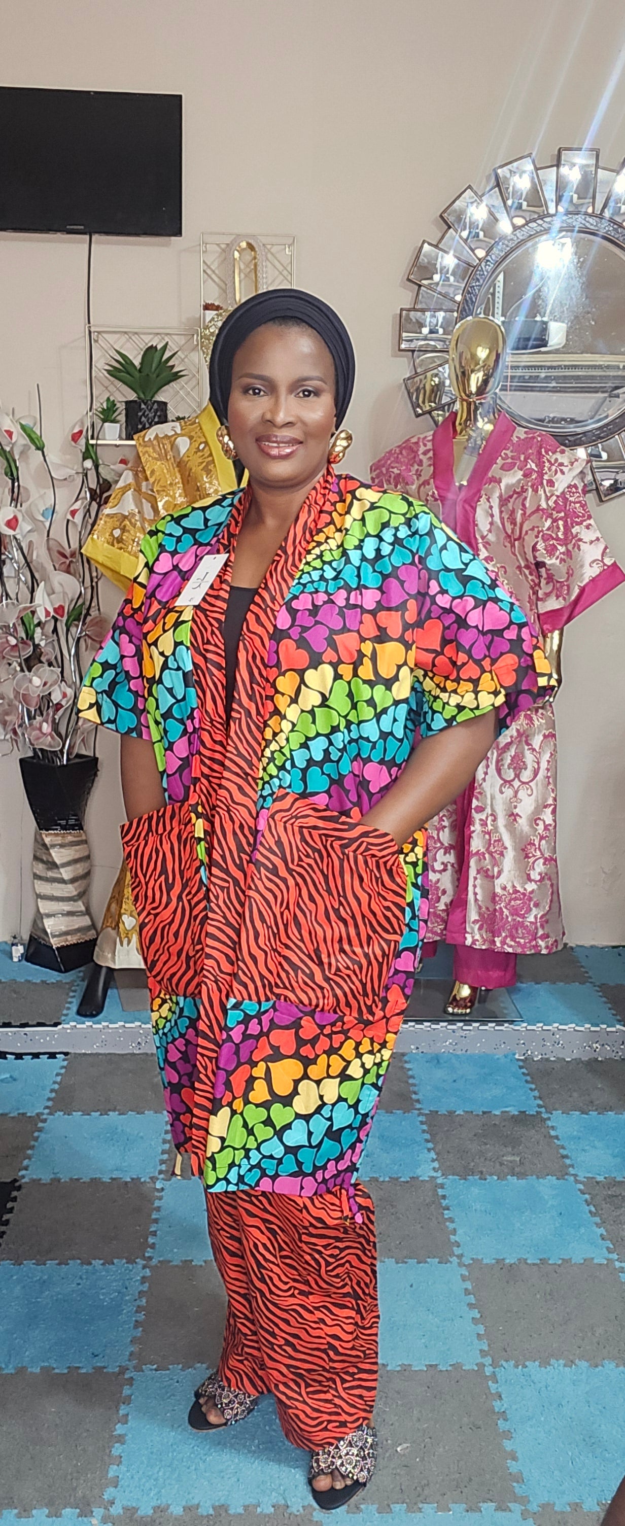 Ankara kimono set