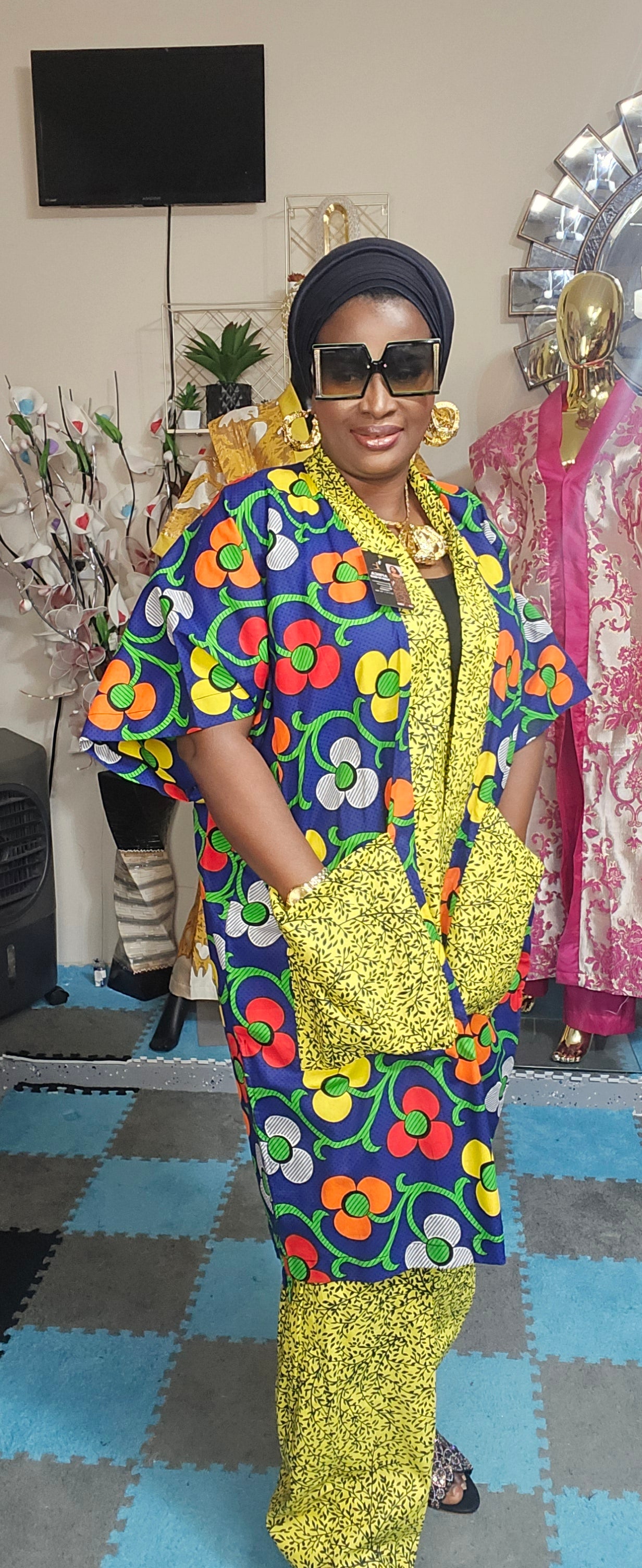Ankara kimono set