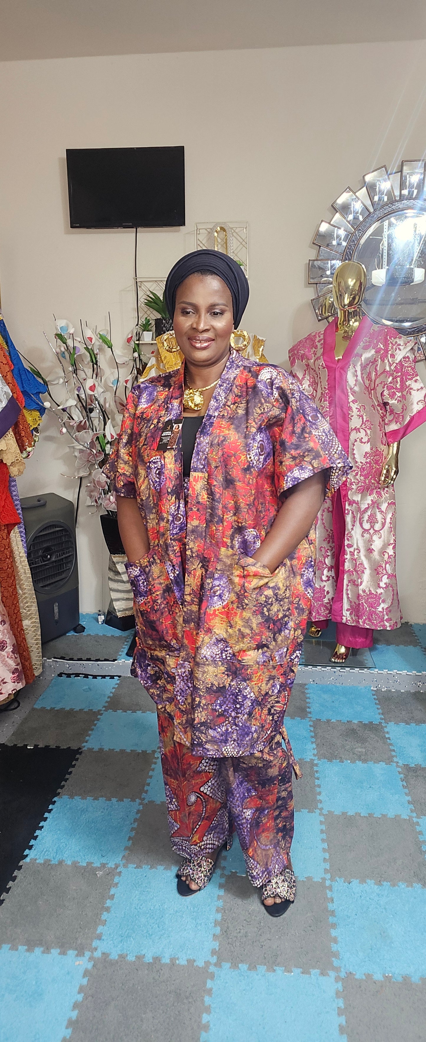 Ankara kimono set