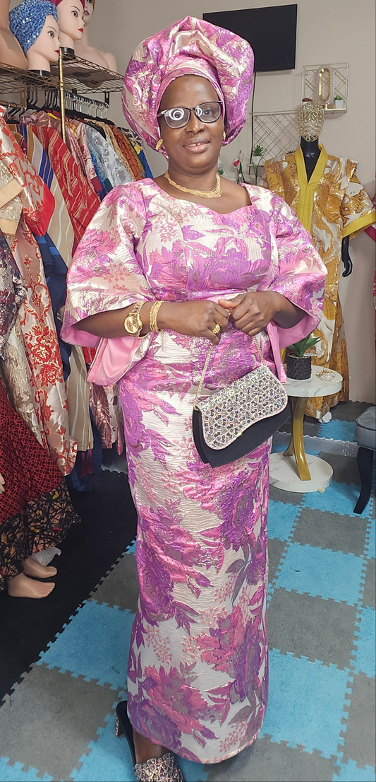 Brocade damask dress